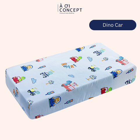  Ga giường cho bé Tencel 60s, Họa tiết [ Dino Car] 