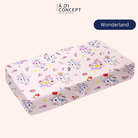  Ga giường cho bé Tencel 60s, Họa tiết [ Wonderland] 