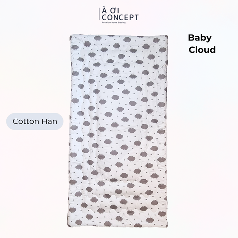  Nệm em bé (< 10 tuổi) | Microfiber | Vỏ Cotton | 70x140 cm / 5-6 cm | Baby Cloud 