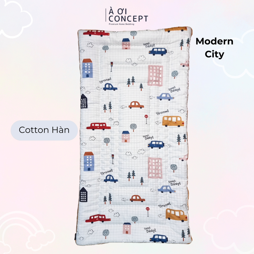 Nệm em bé (< 10 tuổi) | Microfiber | Vỏ Cotton | 70x140 cm / 5-6 cm | Modern City