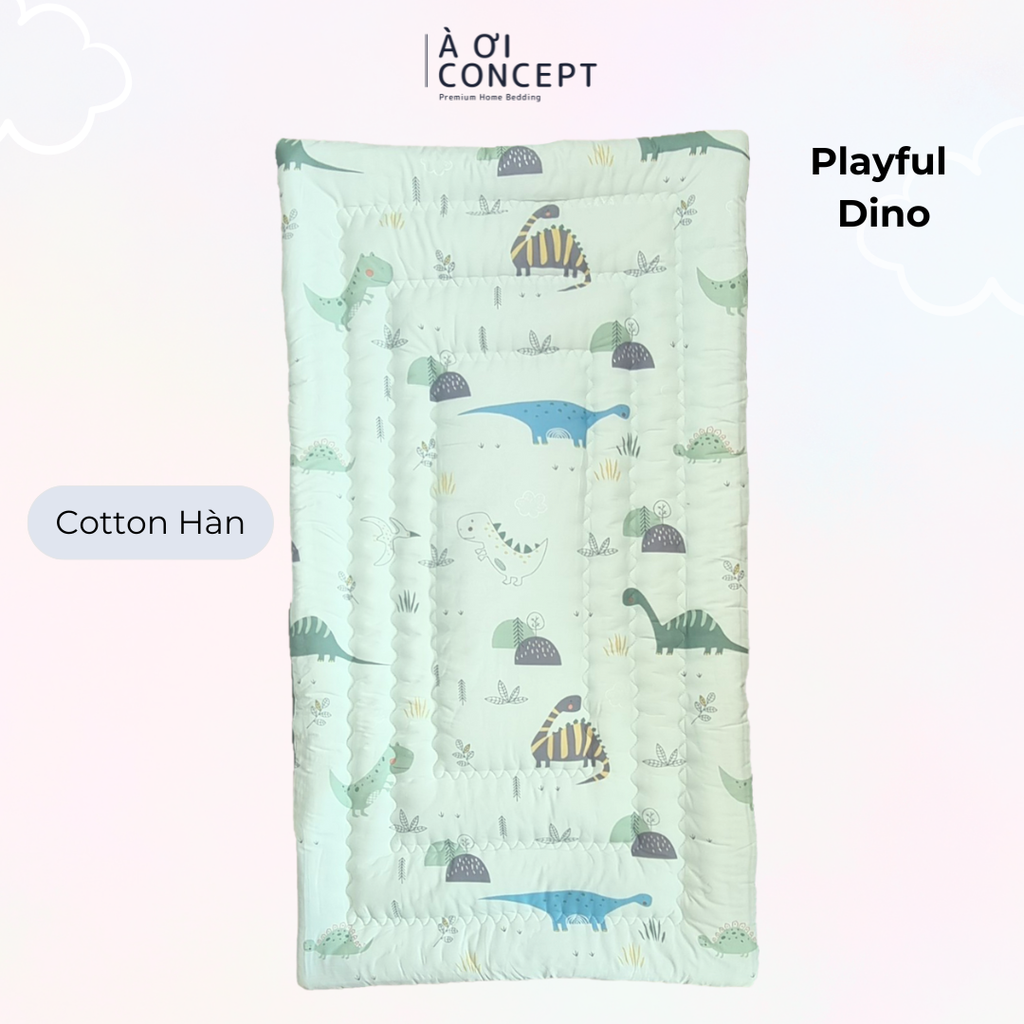 Nệm em bé Cotton, Hoạ tiết [ Playful Dino]