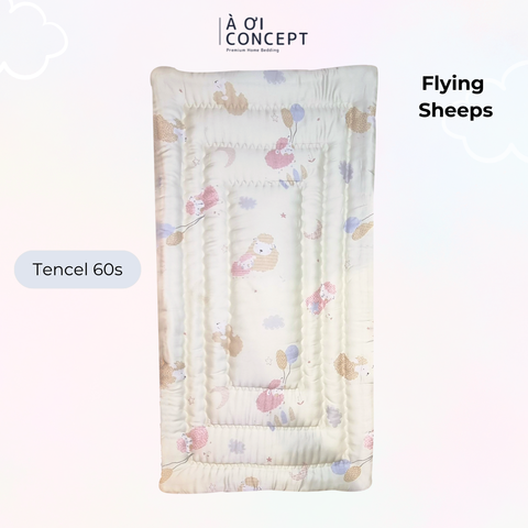  Nệm em bé (< 10 tuổi) | Microfiber | Vỏ Tencel 60s | 70x140 cm / 5-6 cm | Flying Sheeps 