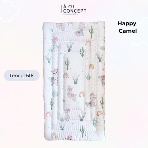  Nệm em bé Tencel 60s, Hoạ tiết [ Happy Camel] 