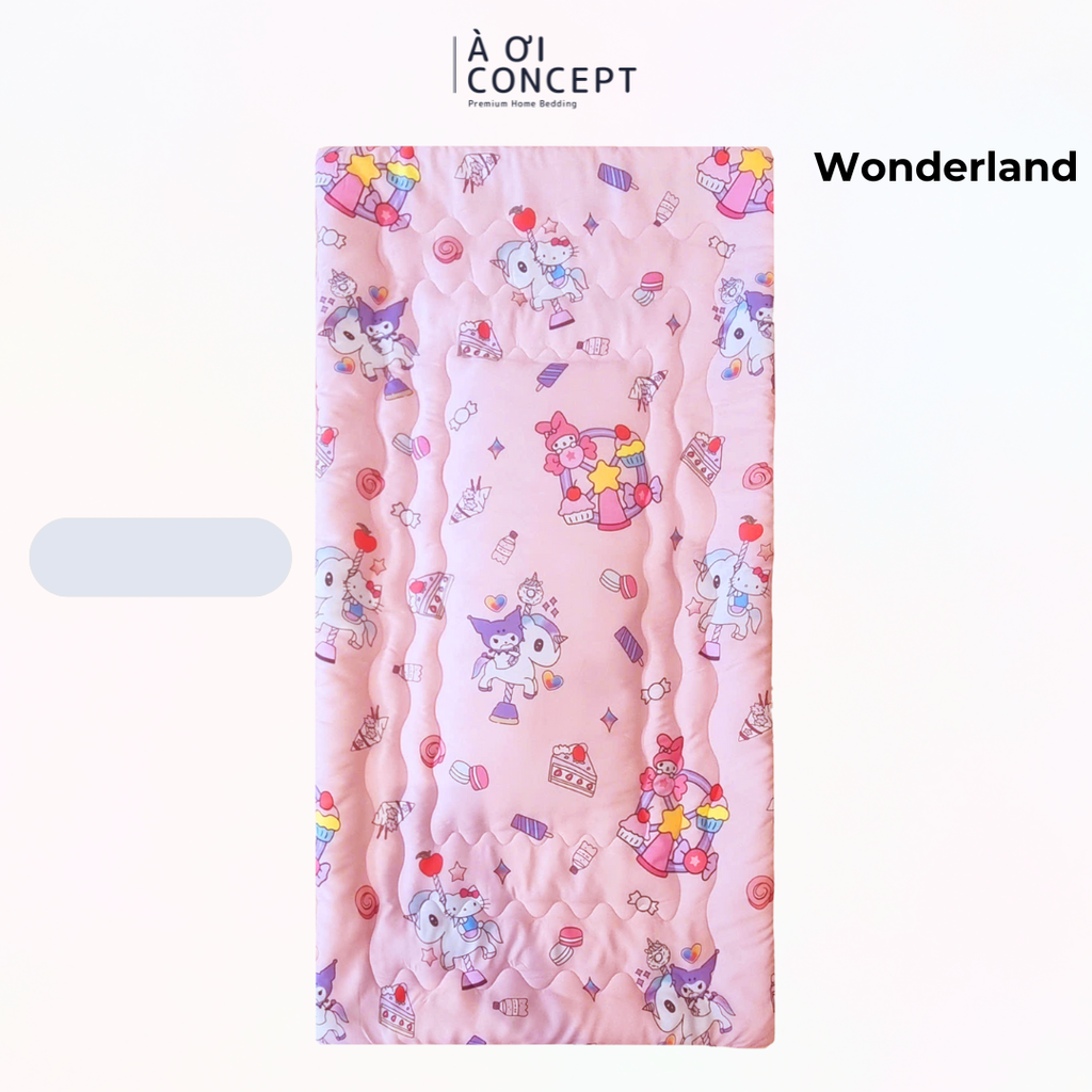 Nệm em bé (< 10 tuổi) | Microfiber | Vỏ Tencel 60s | 70x140 cm / 5-6 cm | Wonderland | Mềm mại, Chống thấm, Kháng khuẩn | CGCB0101 | Việt Nam | À Ơi Concept