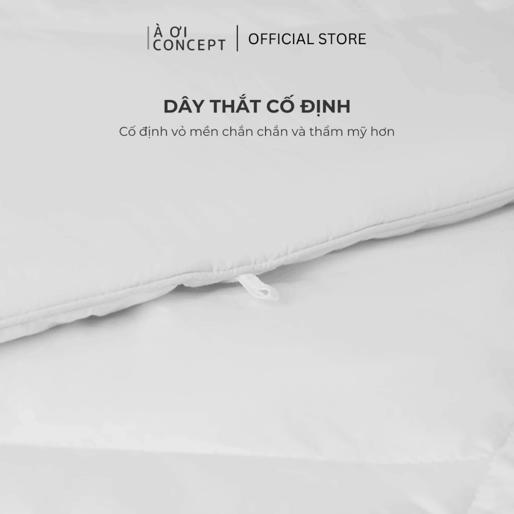 Ruột chăn Deluxe Cooling | Vỏ cotton | 160x200cm, 180x200cm, 200x220cm | Bông Tấm | Màu trắng | Mềm mại, Kháng khuẩn | RC0002 | À Ơi Concept