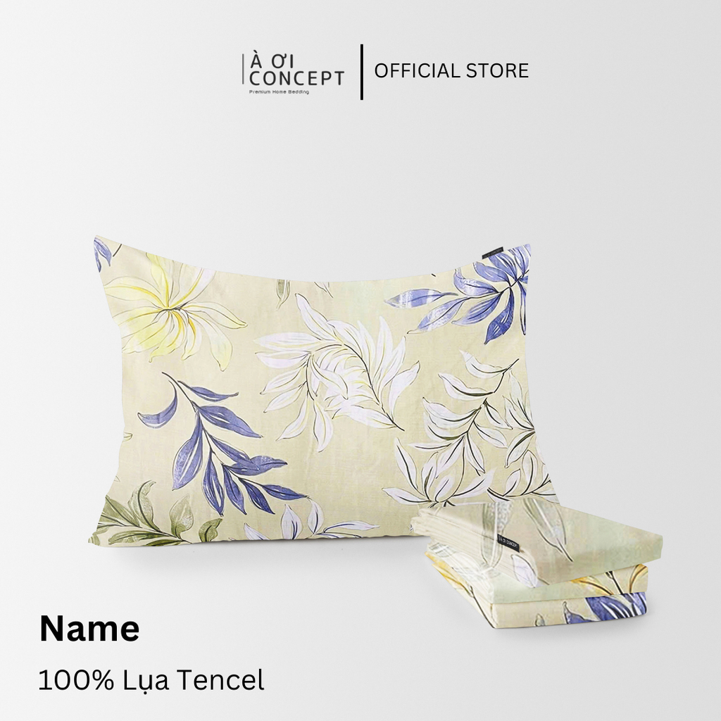 Vỏ gối nằm hoạ tiết | Lụa Tencel | 50x70cm | Túi lồng ruột | Rosie Forest M2 | Mềm mại, Thoáng khí | VGTC00024 | À Ơi Concept