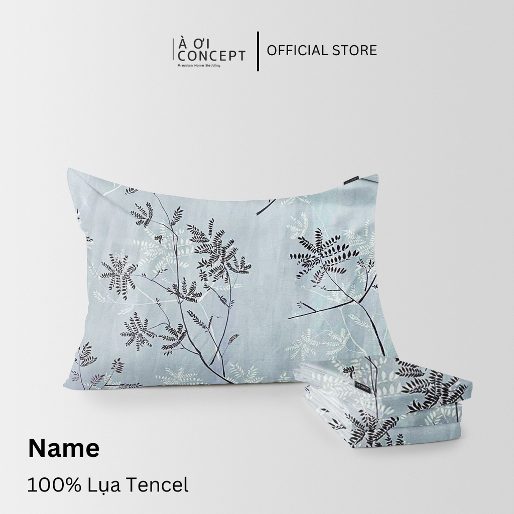Vỏ gối nằm hoạ tiết | Lụa Tencel | 50x70cm | Túi lồng ruột | Rosie Forest M5 | Mềm mại, Thoáng khí | VGTC00027 | À Ơi Concept
