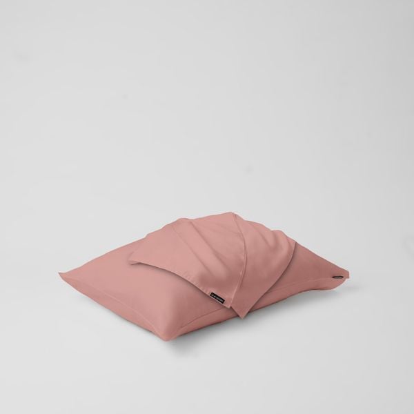  Vỏ gối nằm trơn | Lụa Tencel | 50cmx70cm, 35cmx50cm | Túi lồng ruột | Hồng Salmon | Mềm mại | VGTC00047 | À Ơi Concept 