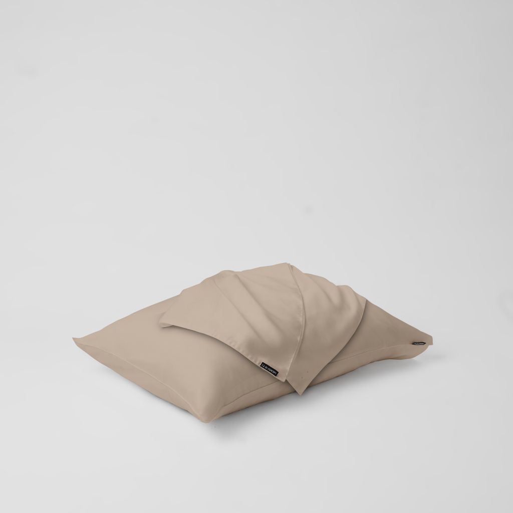 Vỏ gối nằm trơn | Lụa Tencel | 50cmx70cm | Túi lồng ruột | Nâu Sữa | Mềm mại | VGTC00053 | À Ơi Concept
