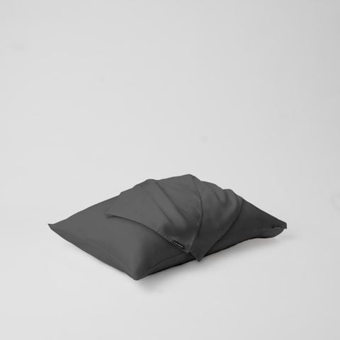  Vỏ gối nằm trơn | Lụa Tencel | 50cmx70cm, 35cmx50cm | Túi lồng ruột | Xám Đậm | Mềm mại | VGTC00060 | À Ơi Concept 