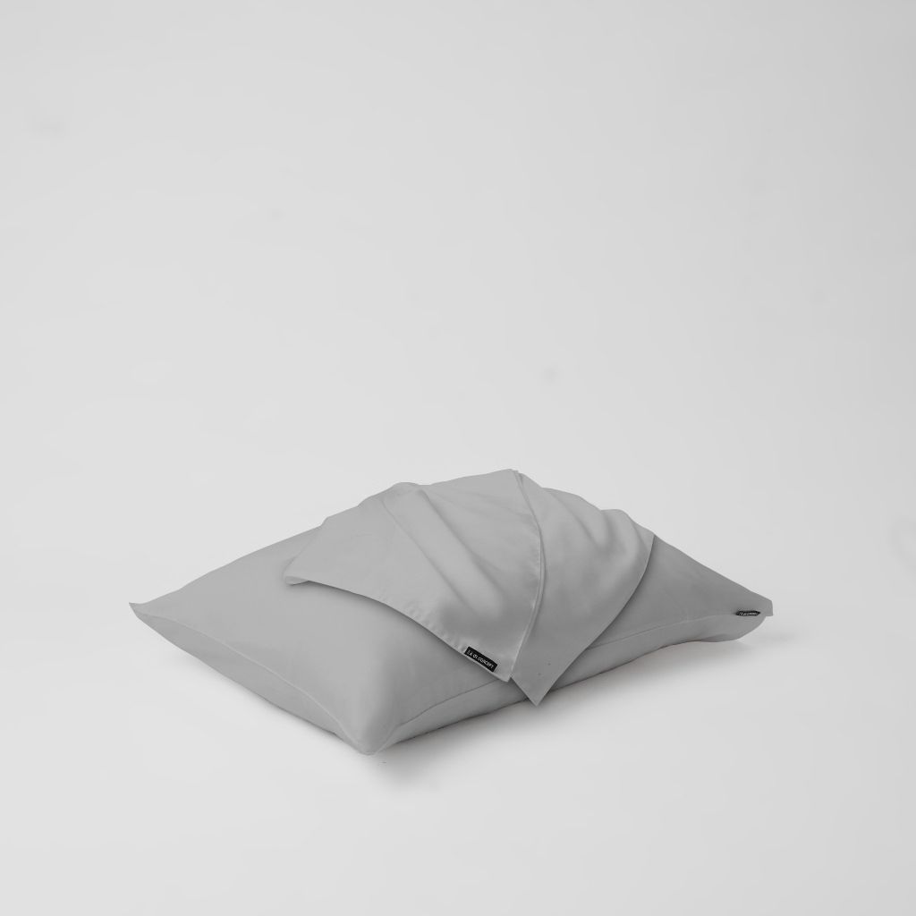 Vỏ gối nằm trơn | Lụa Tencel | 50cmx70cm | Túi lồng ruột | Xám Ghi | Mềm mại | VGTC00061 | À Ơi Concept