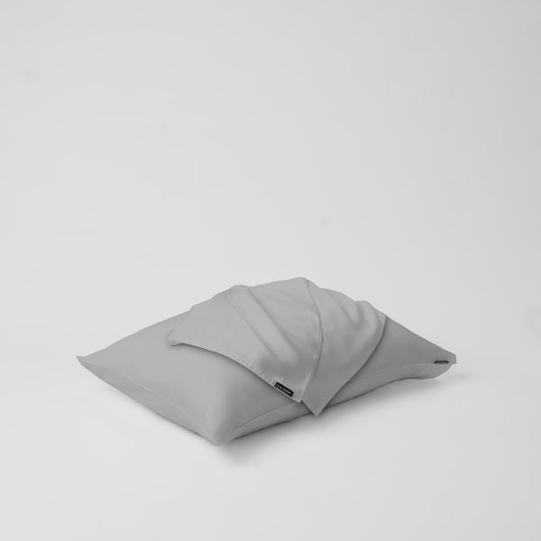  Vỏ gối nằm trơn | Lụa Tencel | 50cmx70cm, 35cmx50cm | Túi lồng ruột | Xám Ghi | Mềm mại | VGTC00061 | À Ơi Concept 