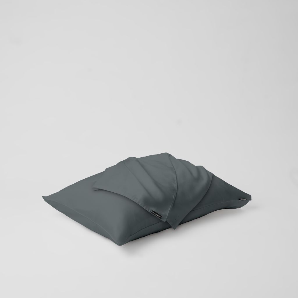 Vỏ gối nằm trơn | Lụa Tencel | 50cmx70cm | Túi lồng ruột | Xám Lạnh | Mềm mại | VGTC00062 | À Ơi Concept