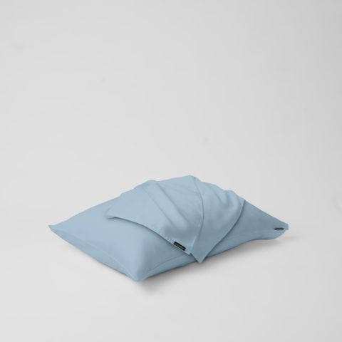  Vỏ gối nằm trơn | Lụa Tencel | 50cmx70cm, 35cmx50cm | Túi lồng ruột | Xanh Blue Sky | Mềm mại | VGTC00070 | À Ơi Concept 