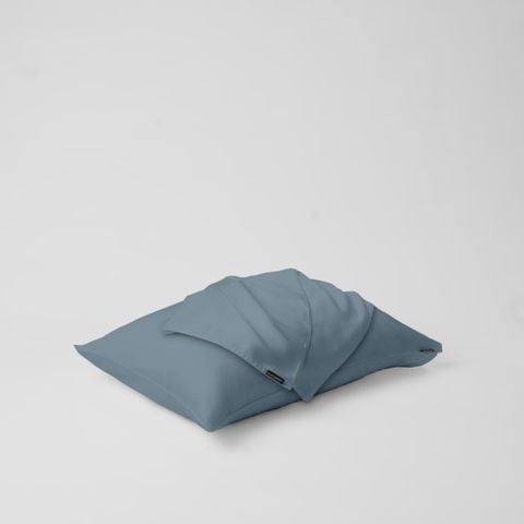  Vỏ gối nằm trơn | Lụa Tencel | 50cmx70cm, 35cmx50cm | Túi lồng ruột | Xanh Khói | Mềm mại | VGTC00074 | À Ơi Concept 