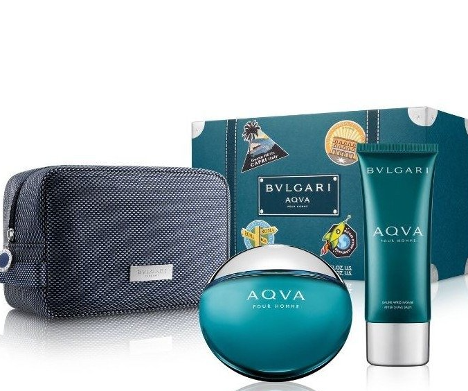 Set Nước Hoa Nam Bvlgari Aqva Pour Homme EDT (100ml + After Shave Balm 100ml + Túi)