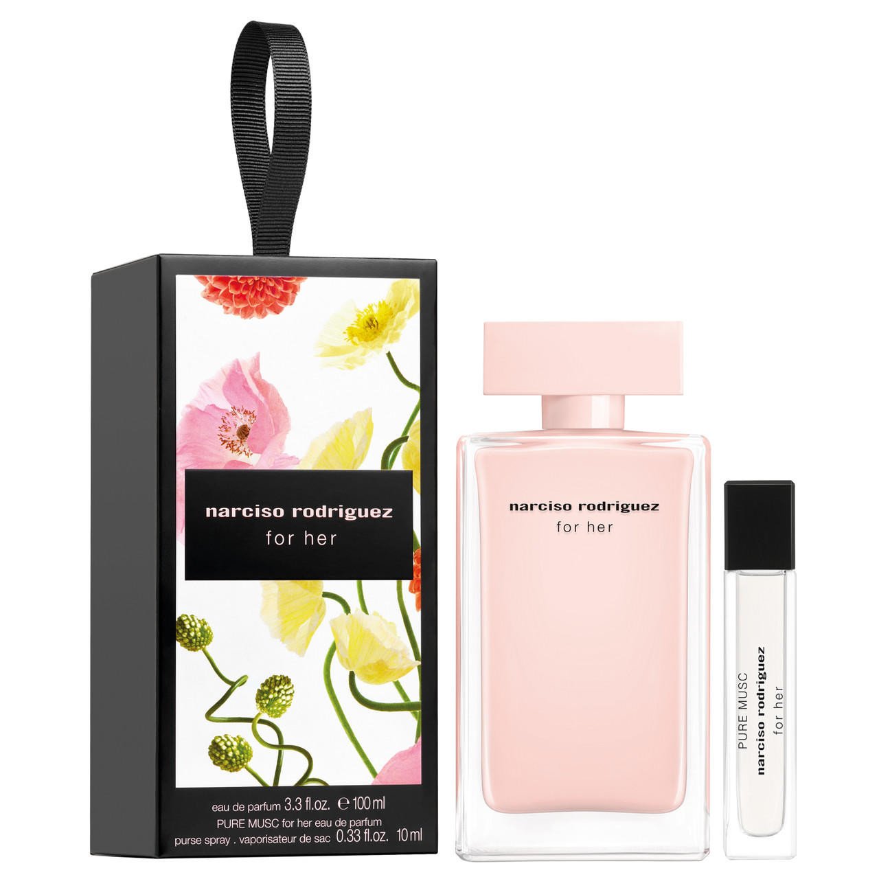 Giftset Narciso Rodriguez For Her - Narciso For Her Eau De Parfum 100ml + Ống Xịt Narciso Pure Musc 10ml
