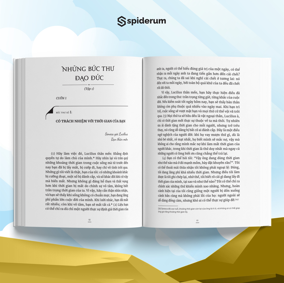  Sách Seneca: Những Bức Thư Đạo Đức - Chủ Nghĩa Khắc Kỷ Trong Đời Sống - Tập 2 (Tái bản 199k) - Tâm thế vững vàng trước khủng hoảng kinh tế 