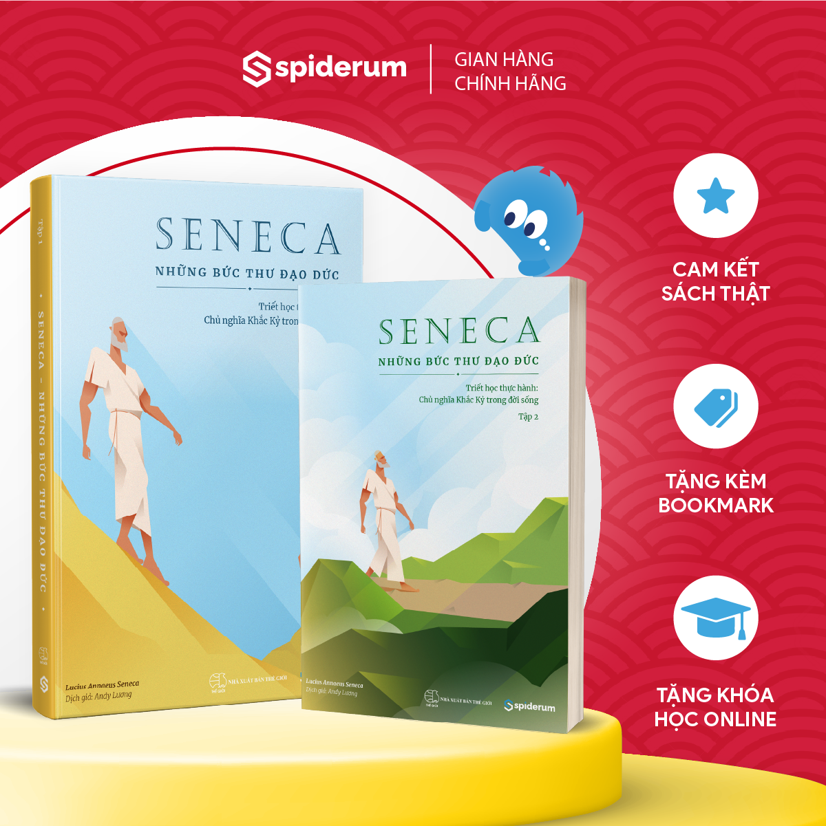  Combo Sách Seneca: Những Bức Thư Đạo Đức - Chủ Nghĩa Khắc Kỷ Trong Đời Sống Tập 1+2 (Tái bản 199k) - Tâm thế vững vàng trước khủng hoảng kinh tế 