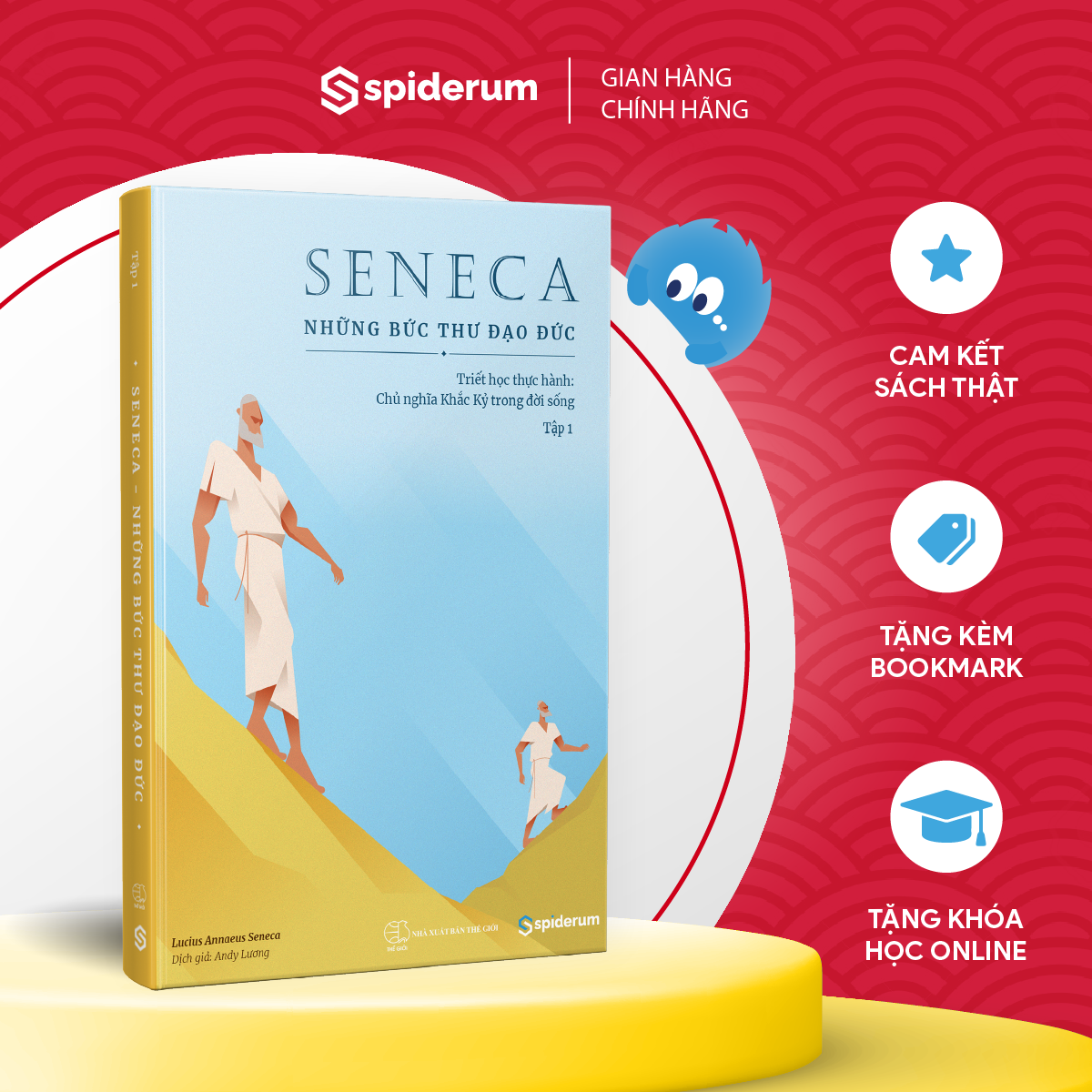  Sách Seneca: Những Bức Thư Đạo Đức - Chủ Nghĩa Khắc Kỷ Trong Đời Sống - Tập 1 - Tâm thế vững vàng trước khủng hoảng kinh tế (Tái bản 159k) 