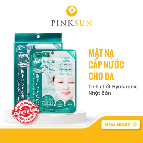 Mặt Nạ Dưỡng Da Chứa Tinh Chất Hyaluronic Acid Essence Mask Nhật Bản (Hộp 5 miếng)