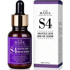 Tinh Chất Ngừa Mụn Ẩn, Mụn Trứng Cá, Thu Nhỏ Lỗ Chân Lông Cos De BAHA S4 Salicylic Acid BHA 4% Serum 30ML