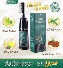 Dầu Gội Phủ Bạc Laco Black Hair - Tóc Đen Tự Tin Sau 9 Phút