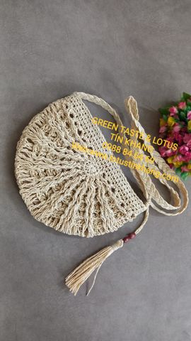 Túi Cói Vintage, Giỏ Cỏ Bàng, Túi Xách Lá Buông Thời Trang, Chuẩn Đẹp-Túi Xách Dự Tiệc, Dạo Phố TXBMNLTK15-01