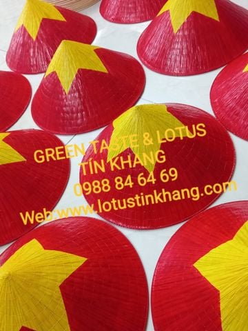 Nón Lá Vẽ Lá Cờ Việt Nam, Nón Lá Vẽ, In Logo Theo Yêu Cầu-NLVMNLTK06-19T