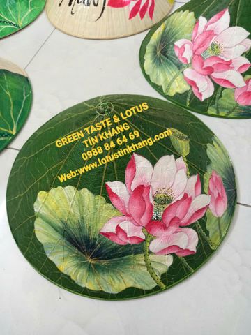 Nón Lá Sen, Nón Lá Việt Nam Vẽ Mỹ Nghệ Cao Cấp, Chuẩn Đẹp-Nón Lá Size Lớn D40cm-NLSVHMNLTK03-01