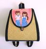 Ba Lô Mây Tre Handmade hàng xuất họa tiết đôi bạn bền đẹp