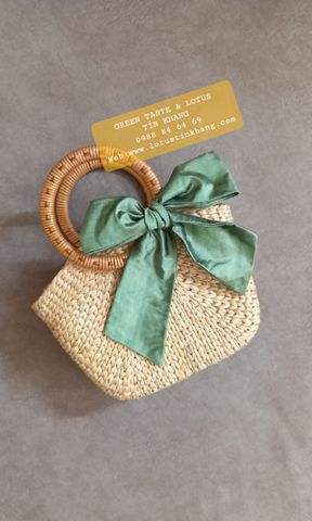Túi Xách Lục Bình Quai Mây Chuẩn Đẹp, Túi Cói Đi Biển Vintage-Giỏ Xách Thủ Công Mỹ Nghệ Cao Cấp