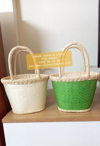 Túi Cói, Túi Xách Picnic, Giỏ Xách Đi Biển, Túi Xách Đựng Đồ Đa Năng-Túi Lá Buông Thủ Công Mỹ Nghệ Sang Trọng