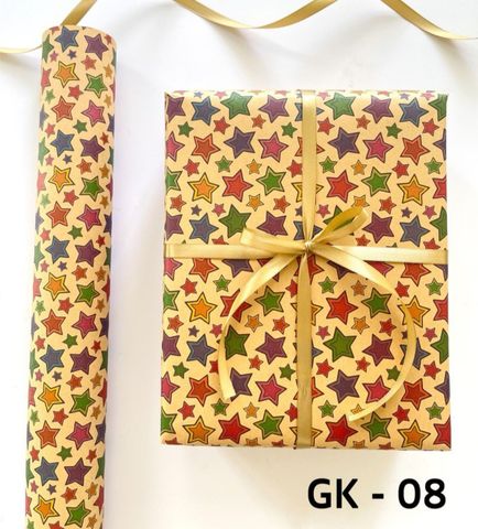 Giấy Kraft Nâu in Họa Tiết Cao Cấp Dùng làm Giấy Gói Quà, Túi Giấy Đựng Quà, Hộp Quà-GKILTK05-08