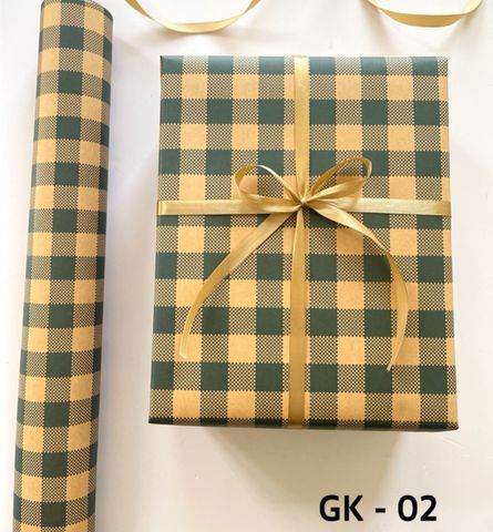 Giấy Gói Quà, Giấy Gói Hoa, Giấy Kraft in Họa Tiết Đẹp, Cao Cấp GKILTK02