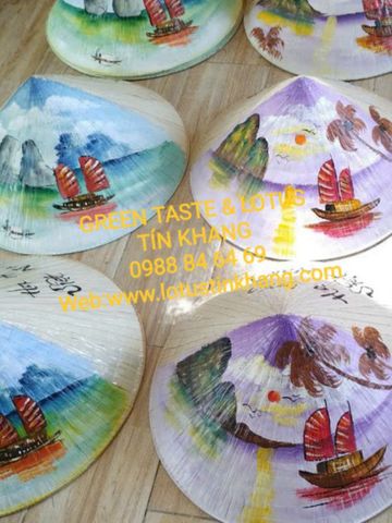 Nón Lá, Nón Lá Vẽ Phong Cảnh, Vẽ, In Logo Theo Yêu Cầu-NLVMNLTK06-18T