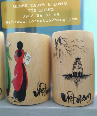 Ly Tre Vẽ Mỹ Nghệ, Cốc Tre-Phụ Kiện Decor