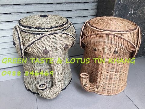 Sọt Mây Hình Con Voi Siêu Dễ Thương xuất khẩu