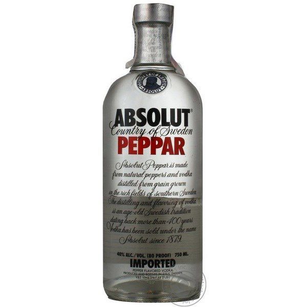  Absolut Vodka Peppar 750ml 