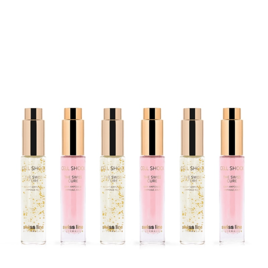 Tinh chất SWISSLINE The Swiss Cure Day & Night Ampoules phục hồi, tái tạo, hoàn thiện làn da 6x5ml
