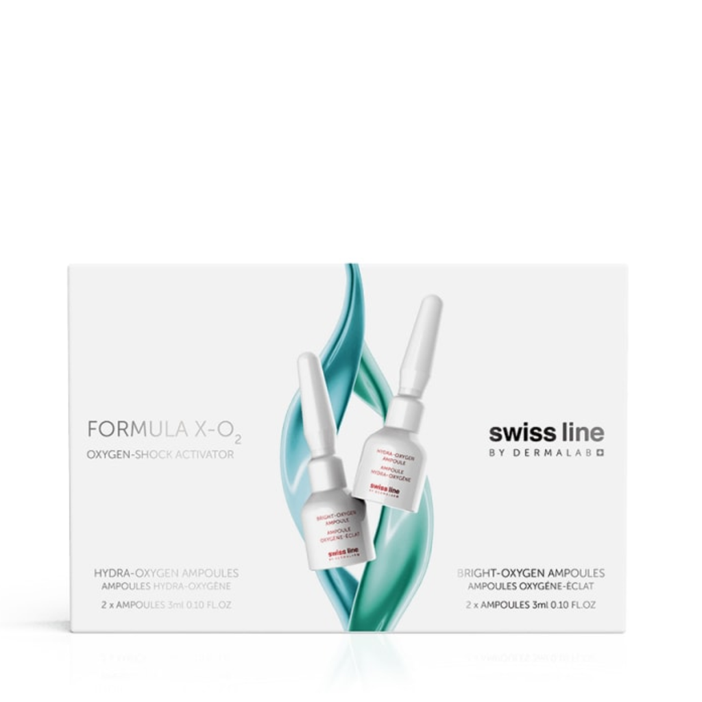 Tinh chất SWISSLINE Formula X-02 Oxygen-Shock Activator cung cấp Oxy, trắng sáng, tươi mới làn da 4x3ml