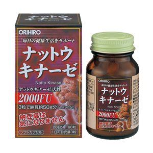 Viên uống chống đột quỵ, tai biến Orihiro Nhật Bản Nattokinase 60 viên