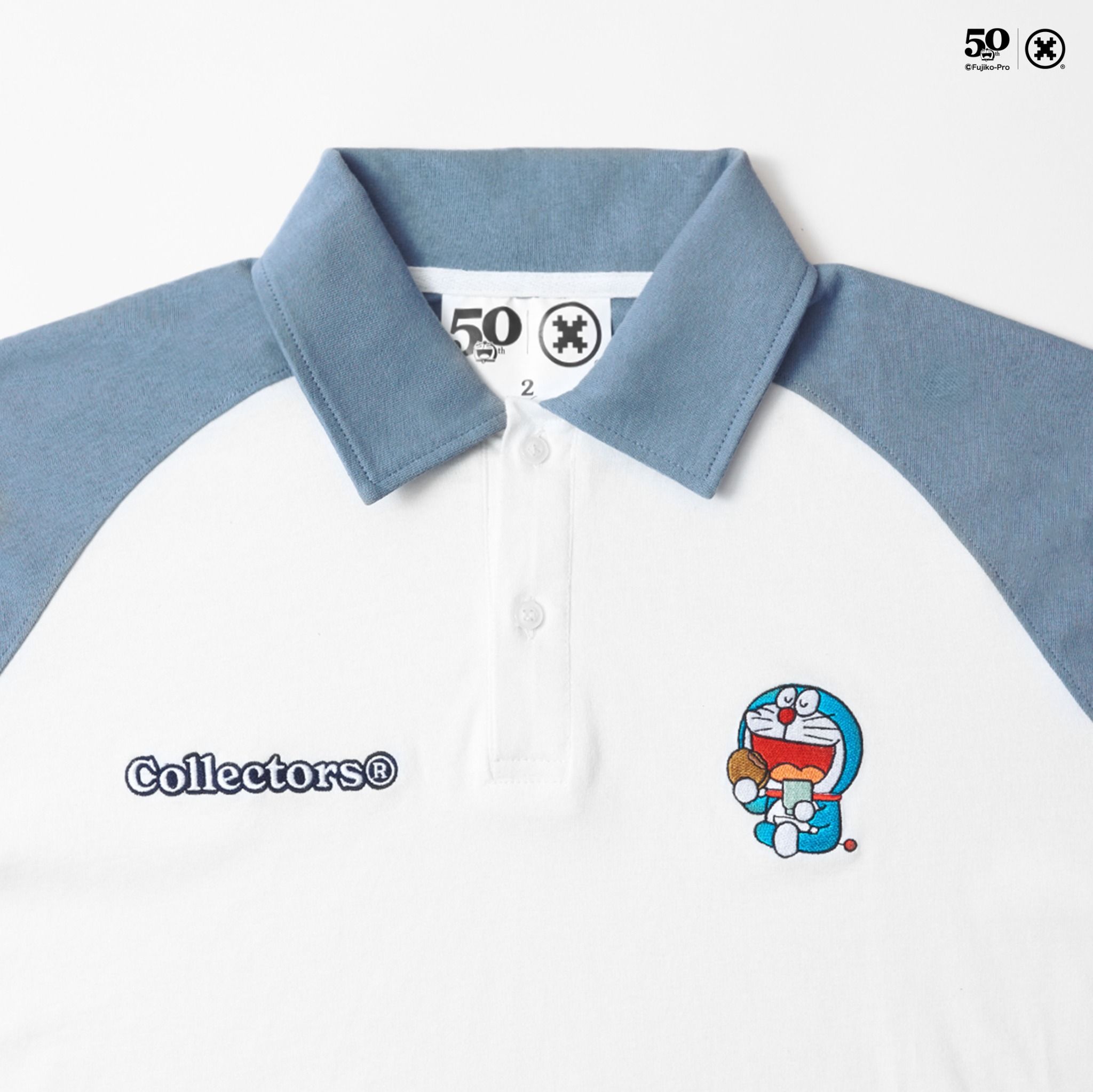  Doraemon + Collectors Stone Blue Polo "Dorayaki" 