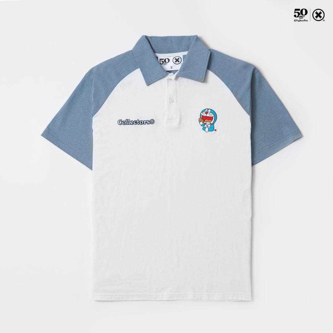  Doraemon + Collectors Stone Blue Polo "Dorayaki" 