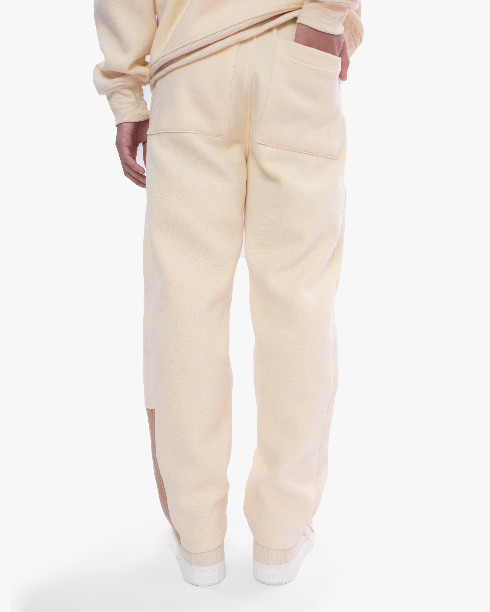  University Beige Sweatpants "Cut & Sew” 