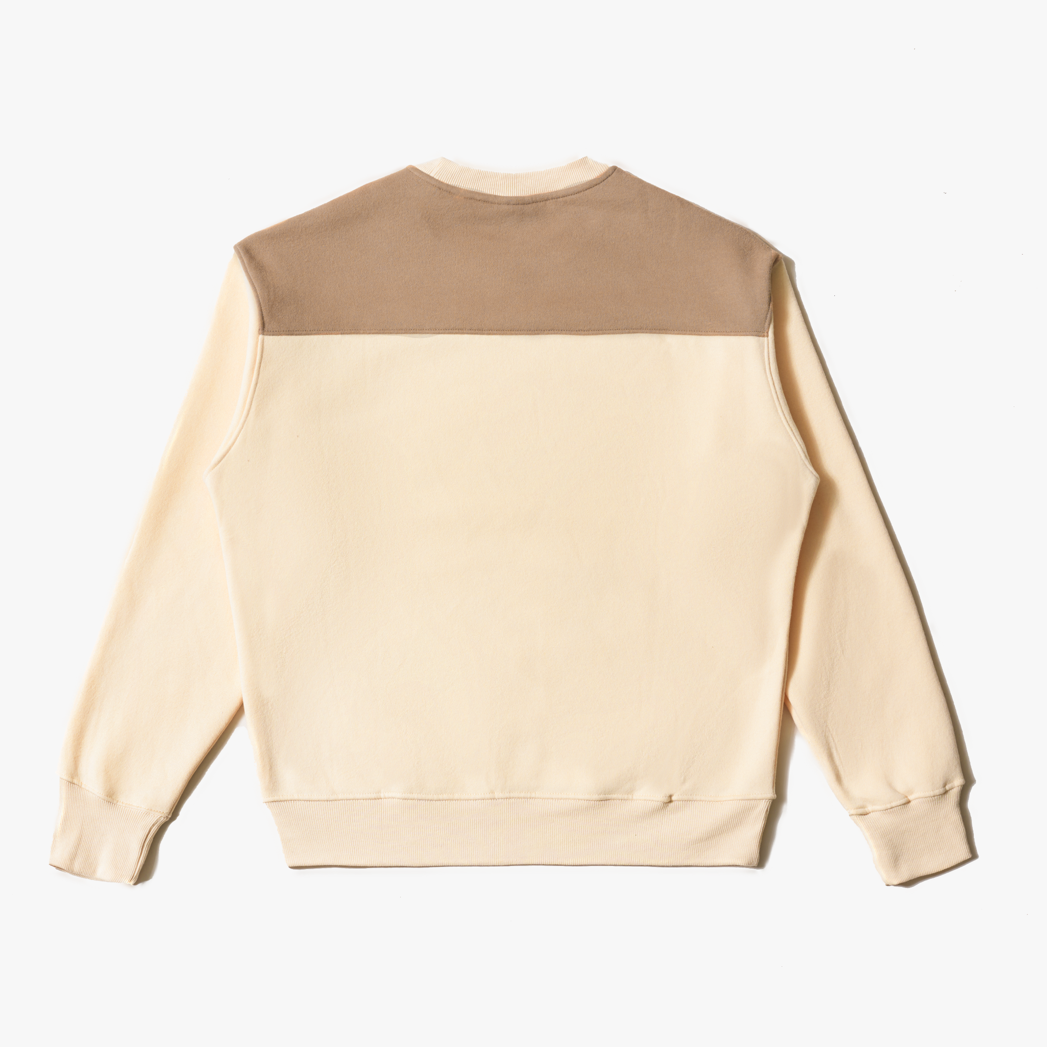  University Beige Sweater "Cut & Sew” 