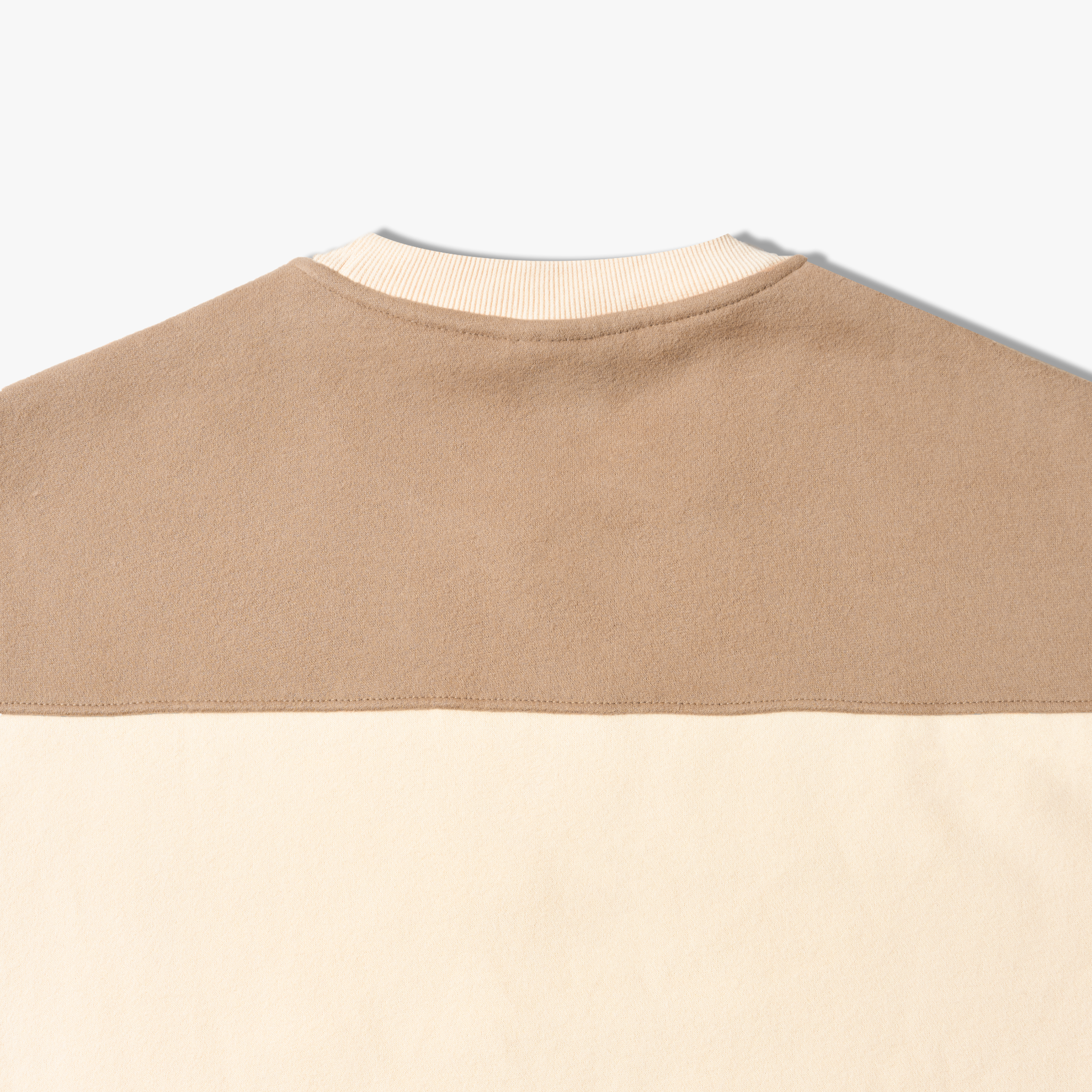  University Beige Sweater "Cut & Sew” 