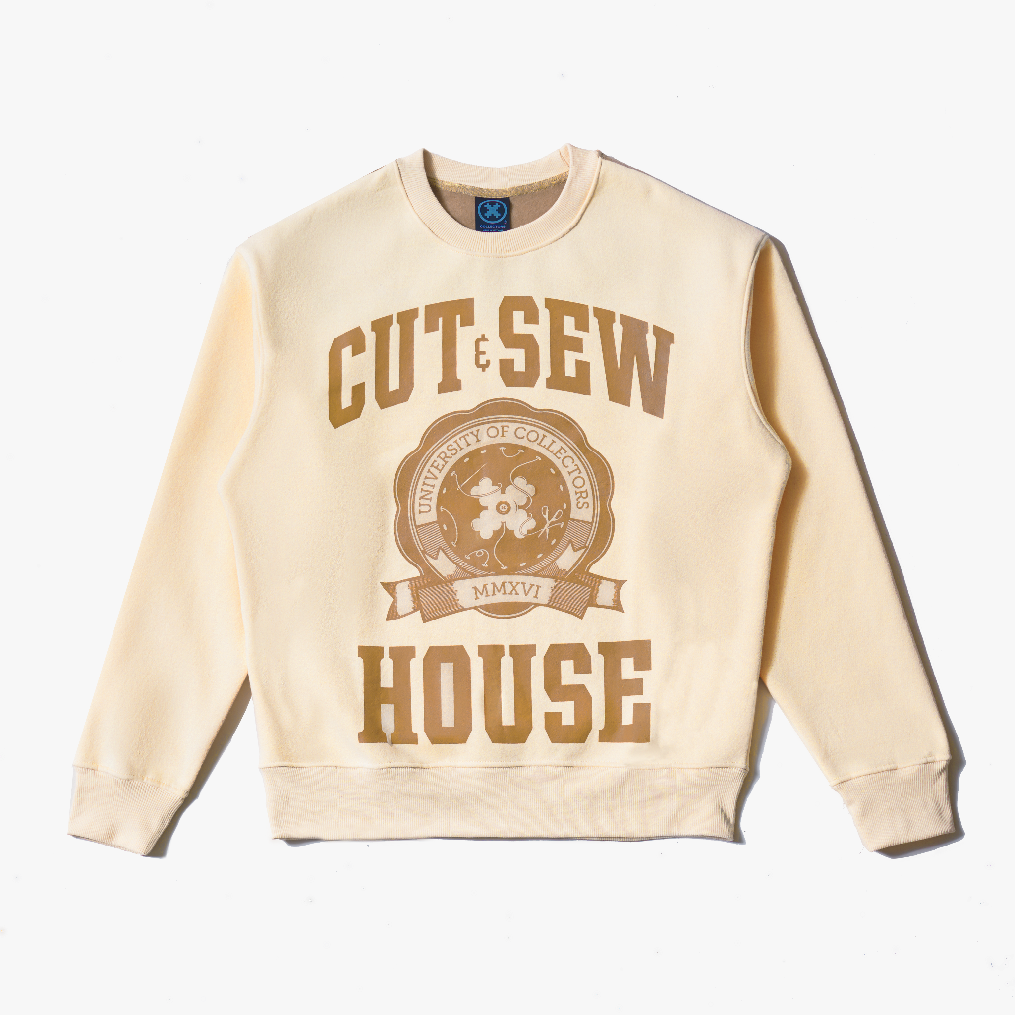  University Beige Sweater "Cut & Sew” 