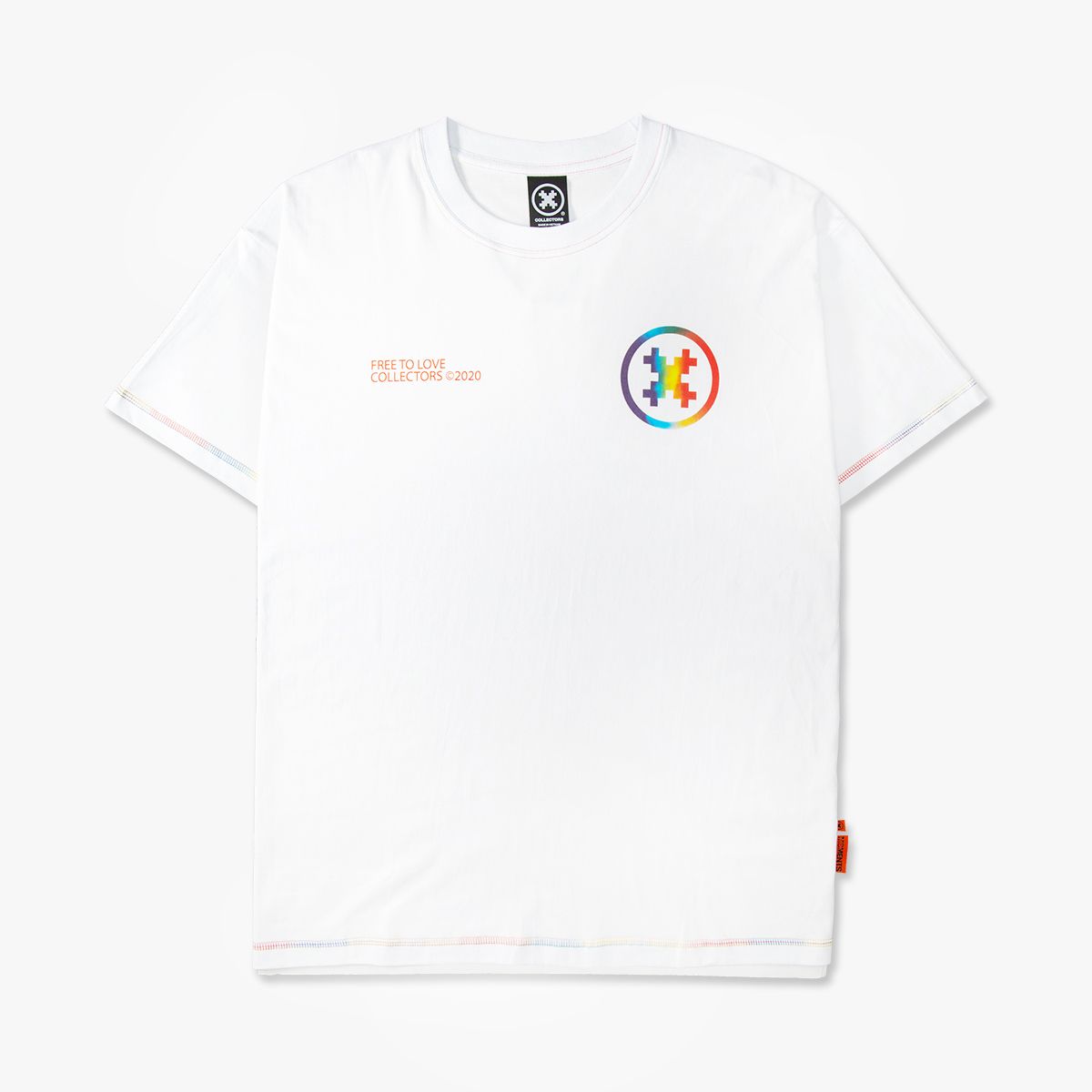  Essential White Tee "Free To Love" 