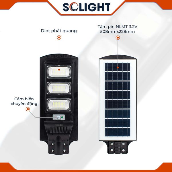 Đèn đường năng lượng mặt trời SL-LT06 90W liền thể